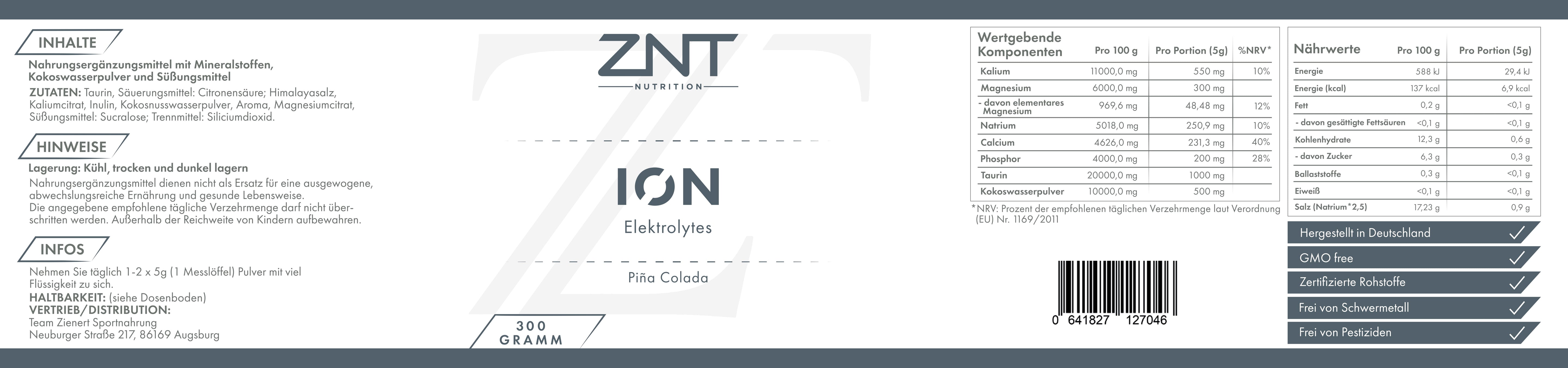 ION Elektrolytes - ZNT Nutrition