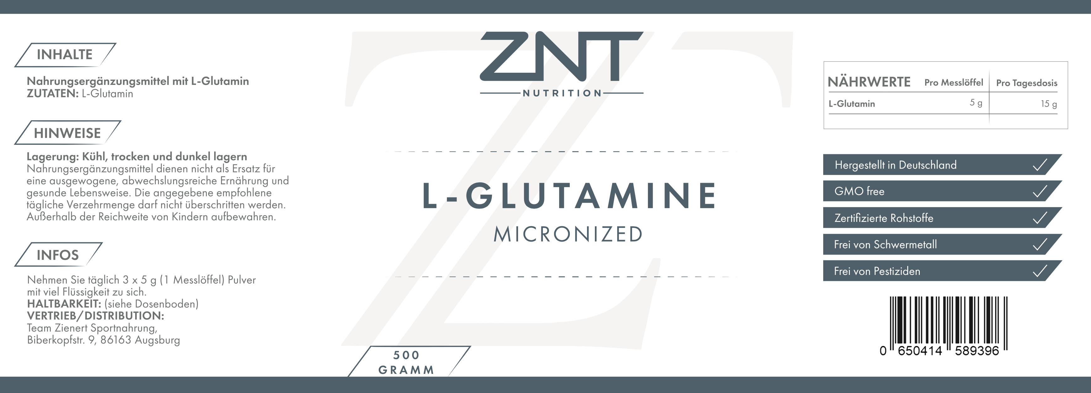 L-Glutamine - ZNT Nutrition