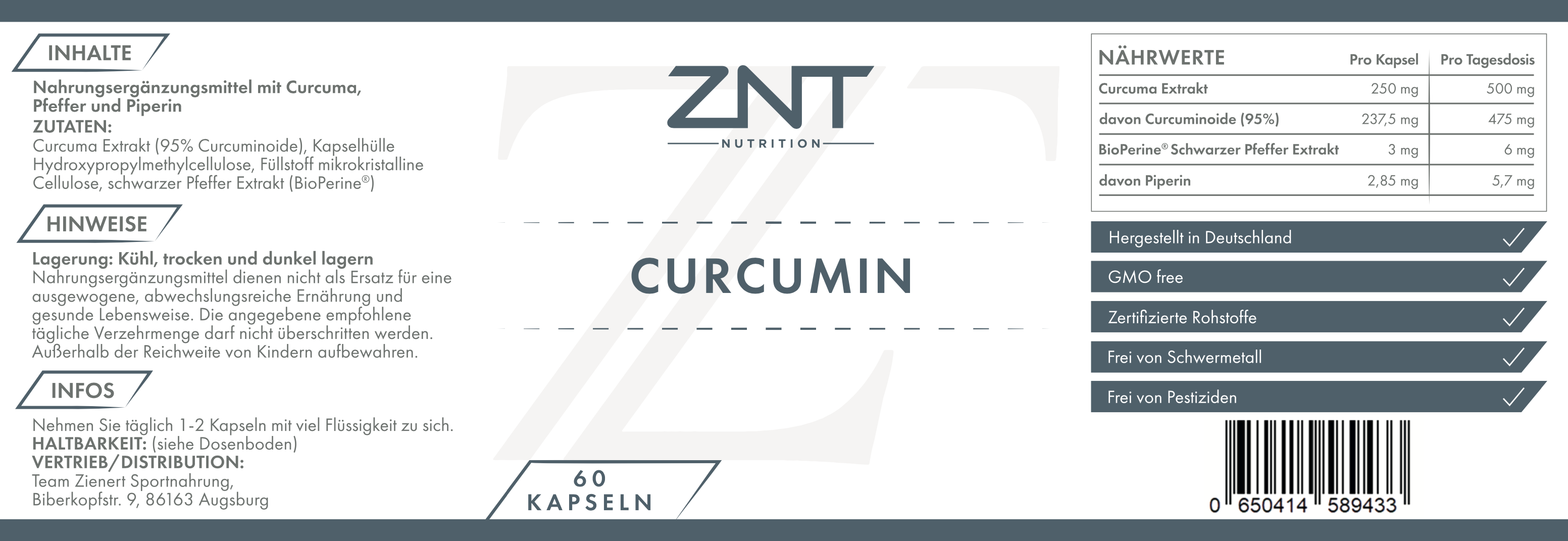 Curcumin - ZNT Nutrition
