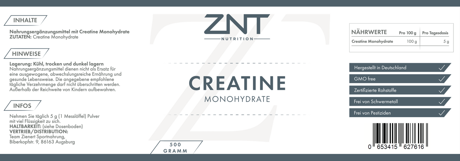 Creatine Monohydrate - ZNT Nutrition